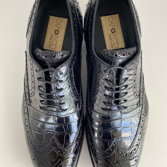 CAPORICCI 3318 BLACK Alligator shoes - Picture 5 of 12